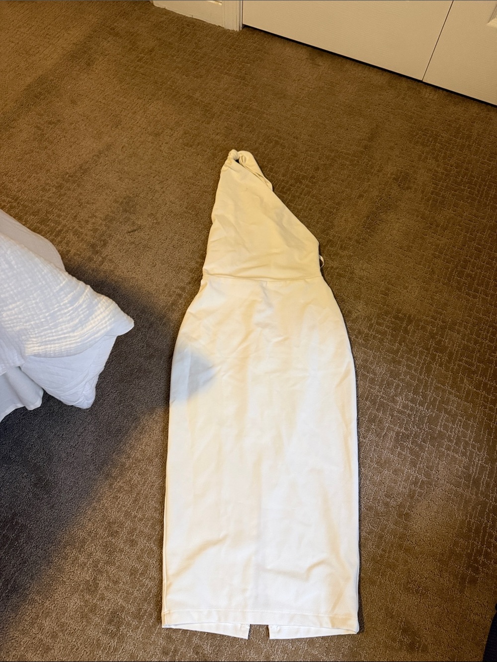 Women's One-Shoulder Cream Dress